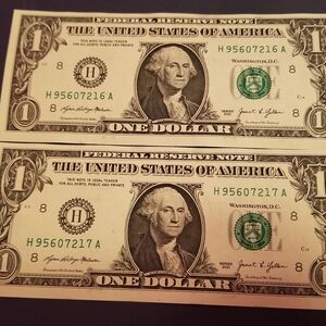US One Dollar Bills